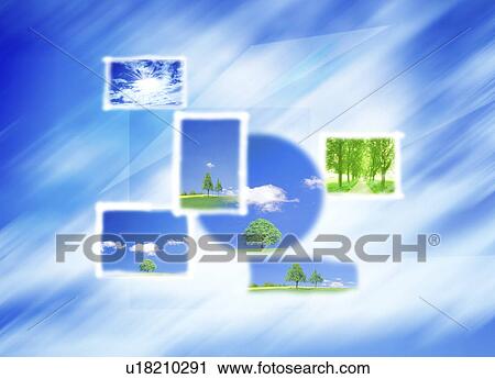 Collage of trees View Large Illustration Clip Art - Collage of trees. Fotosearch