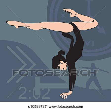 Side view of a woman doing aerobic exercise View Large Illustration Stock Illustration - Side view of a woman doing aerobic exercise. Fotosearch