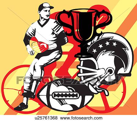 Sports collage with sportsman View Large Illustration Stock Illustration - Sports collage with sportsman. Fotosearch