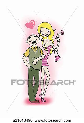 Clipart - Mismatched couple. Fotosearch