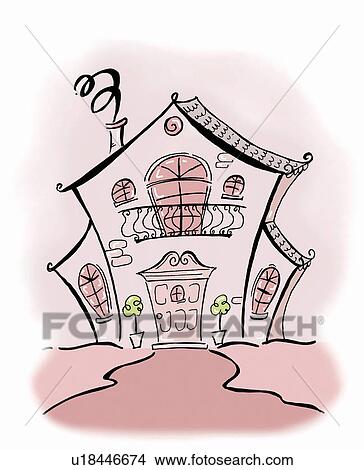 Storybook house View Large Illustration Stock Illustration - Storybook house. Fotosearch