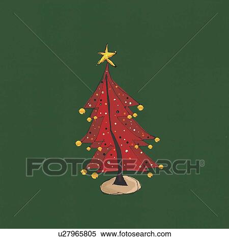 Christmas Tree View Large Illustration Stock Illustration - Christmas Tree. Fotosearch