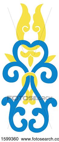 Classical floral pattern with vibrant color View Large Illustration Clipart - Classical floral pattern with vibrant color. Fotosearch