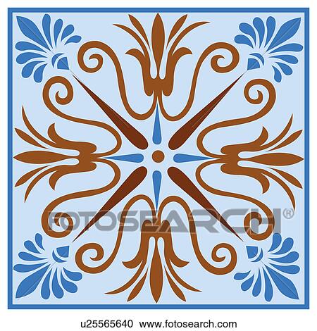 Classical floral pattern with vibrant color View Large Illustration Clipart - Classical floral pattern with vibrant color. Fotosearch