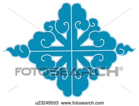 Classical floral pattern with vibrant color View Large Illustration Drawing - Classical floral pattern with vibrant color. Fotosearch