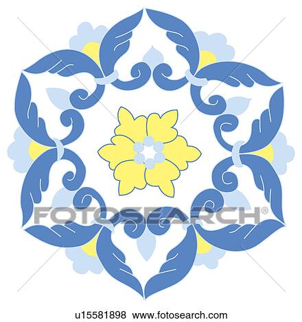 Classical floral pattern with vibrant color View Large Illustration Stock Illustration - Classical floral pattern with vibrant color. Fotosearch