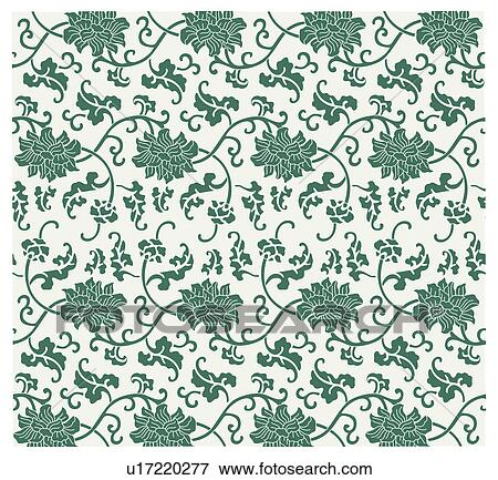 Classical floral pattern with vibrant color View Large Illustration Stock Illustration - Classical floral pattern with vibrant color. Fotosearch