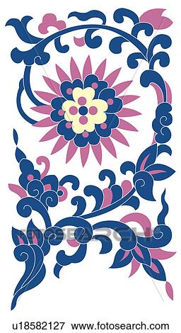 Classical floral pattern with vibrant color View Large Illustration Stock Illustration - Classical floral pattern with vibrant color. Fotosearch