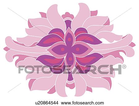 Stock Illustration - Classical floral pattern with vibrant color. Fotosearch
