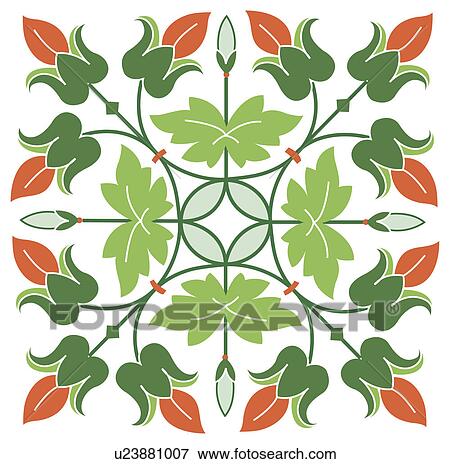 Classical floral pattern with vibrant color View Large Illustration Stock Illustration - Classical floral pattern with vibrant color. Fotosearch