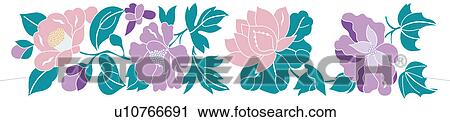 Picture frame with floral pattern of Chinese style View Large Illustration Clip Art - Picture frame with floral pattern of Chinese style. Fotosearch