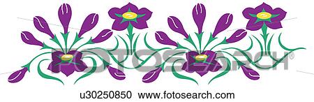 Clipart - Picture frame with floral pattern of Chinese style. Fotosearch