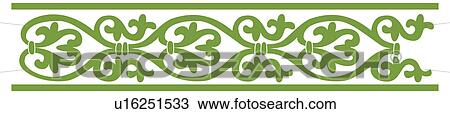 Picture frame with floral pattern of Chinese style View Large Illustration Drawing - Picture frame with floral pattern of Chinese style. Fotosearch