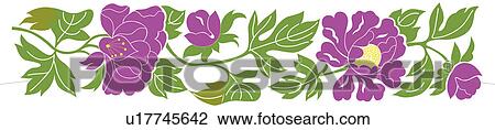 Picture frame with floral pattern of Chinese style View Large Illustration Drawing - Picture frame with floral pattern of Chinese style. Fotosearch