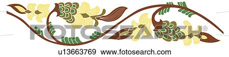 Picture frame with floral pattern of Chinese style View Large Illustration Stock Illustration - Picture frame with floral pattern of Chinese style. Fotosearch