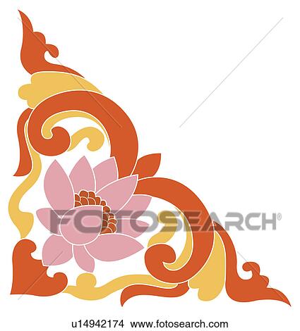 Picture frame with floral pattern of Chinese style View Large Illustration Stock Illustration - Picture frame with floral pattern of Chinese style. Fotosearch