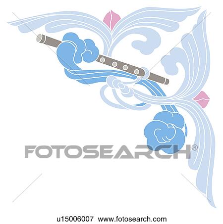 Picture frame with floral pattern of Chinese style View Large Illustration Stock Illustration - Picture frame with floral pattern of Chinese style. Fotosearch