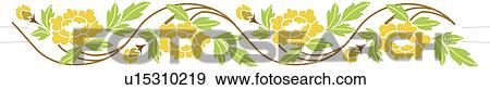 Stock Illustration - Picture frame with floral pattern of Chinese style. Fotosearch