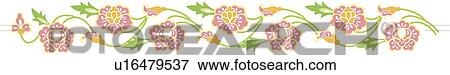Picture frame with floral pattern of Chinese style View Large Illustration Stock Illustration - Picture frame with floral pattern of Chinese style. Fotosearch