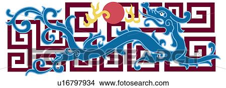 Picture frame with floral pattern of Chinese style View Large Illustration Stock Illustration - Picture frame with floral pattern of Chinese style. Fotosearch