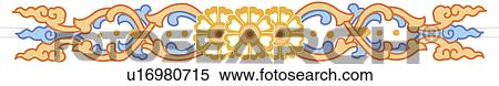 Picture frame with floral pattern of Chinese style View Large Illustration Stock Illustration - Picture frame with floral pattern of Chinese style. Fotosearch