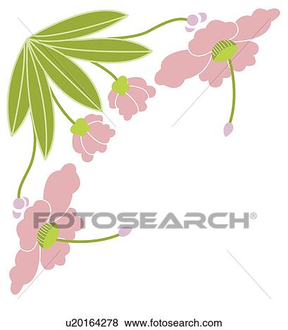 Stock Illustration - Picture frame with floral pattern of Chinese style. Fotosearch