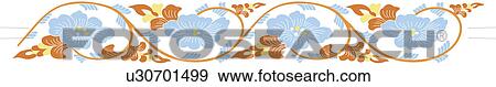 Stock Illustration - Picture frame with floral pattern of Chinese style. Fotosearch