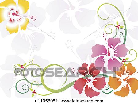Background of floral pattern View Large Illustration Clip Art - Background of floral pattern. Fotosearch