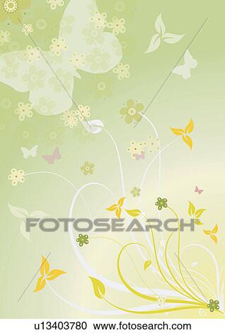 Clipart - Background of floral pattern. Fotosearch