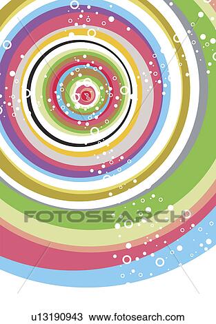 Drawing - Background of floral pattern. Fotosearch