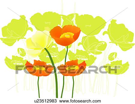 Drawing - Background of floral pattern. Fotosearch