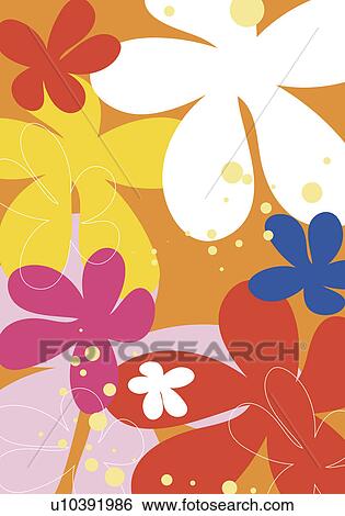 Background of floral pattern View Large Illustration Stock Illustration - Background of floral pattern. Fotosearch