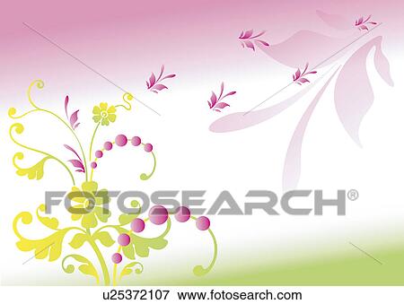Background of floral pattern View Large Illustration Stock Illustration - Background of floral pattern. Fotosearch