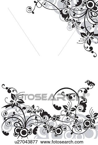 Picture frame of floral pattern View Large Illustration Stock Illustration - Picture frame of floral pattern. Fotosearch