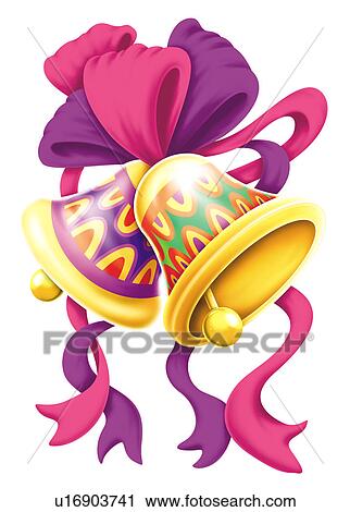 Clipart - Christmas bells. Fotosearch