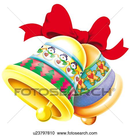 Clipart - Christmas bells. Fotosearch