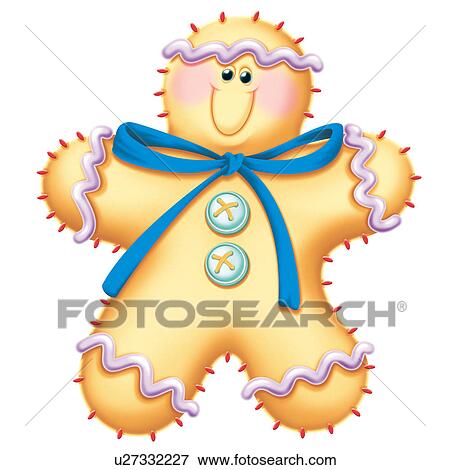 Clip Art - Gingerbread man. Fotosearch