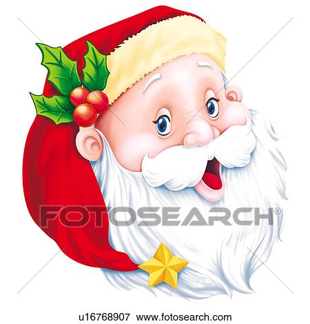 Head of Santa Claus View Large Clip Art Graphic Clip Art - Head of Santa Claus. Fotosearch