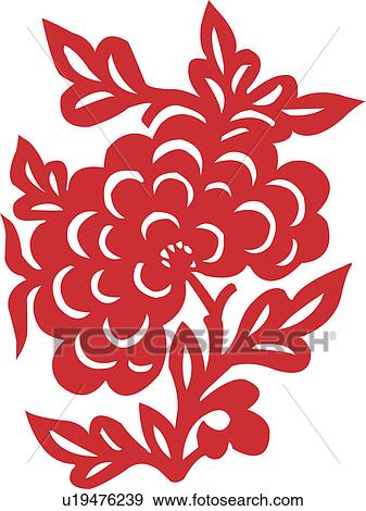 Stock Illustration - Lucky pattern--peony. Fotosearch