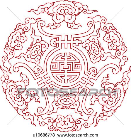 Lucky pattern stand for longevity View Large Illustration Stock Illustration - Lucky pattern stand for longevity. Fotosearch