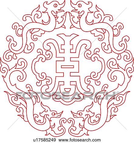 Lucky pattern stand for longevity View Large Illustration Stock Illustration - Lucky pattern stand for longevity. Fotosearch