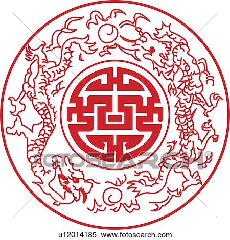 Stock Illustration - Lucky pattern symbolize longevity. Fotosearch