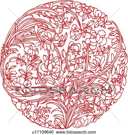 Lucky pattern with flowers View Large Illustration Clipart - Lucky pattern with flowers. Fotosearch