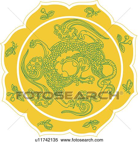 Stock Illustration - Dragon pattern. Fotosearch