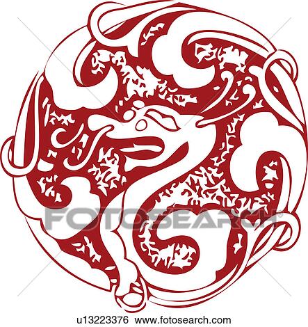 Stock Illustration - Dragon pattern. Fotosearch
