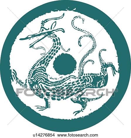 Stock Illustration - Dragon pattern. Fotosearch