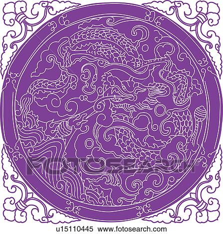 Stock Illustration - Dragon pattern. Fotosearch