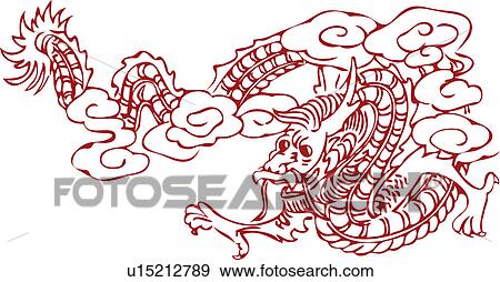 Stock Illustration - Dragon pattern. Fotosearch