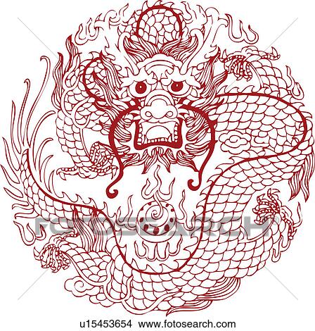Dragon pattern View Large Illustration Stock Illustration - Dragon pattern. Fotosearch