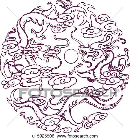 Dragon pattern View Large Illustration Stock Illustration - Dragon pattern. Fotosearch